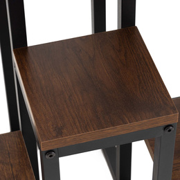 Kwietnik, regał na kwiaty, rośliny 67,5 cm stojący, metalowy 6 półek, ciemnobrązowy