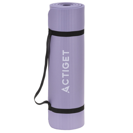 Mata do jogi, ćwiczeń fitness 183x61 cm antypoślizgowa, materac do stretchingu fioletowy