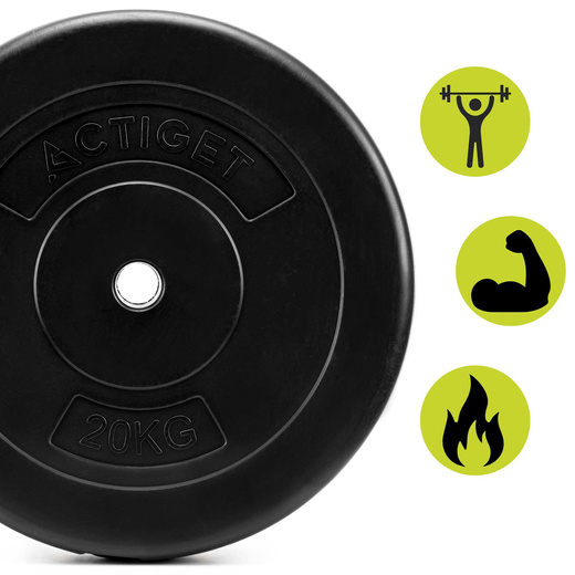 Obciążenie bitumiczne 20 kg 2 szt. talerz kompozytowy 31 mm krążek do sztangi hantli