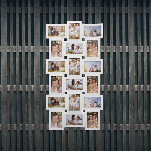 Ramka na zdjęcia 18 zdjęć multiramka 10x15 biała