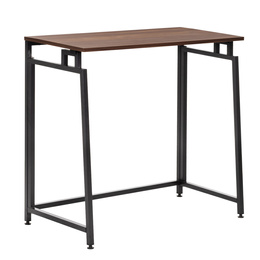 Biurko komputerowe, składane 80 cm stolik do pracy przy komputerze, drewniany, ciemno brązowy