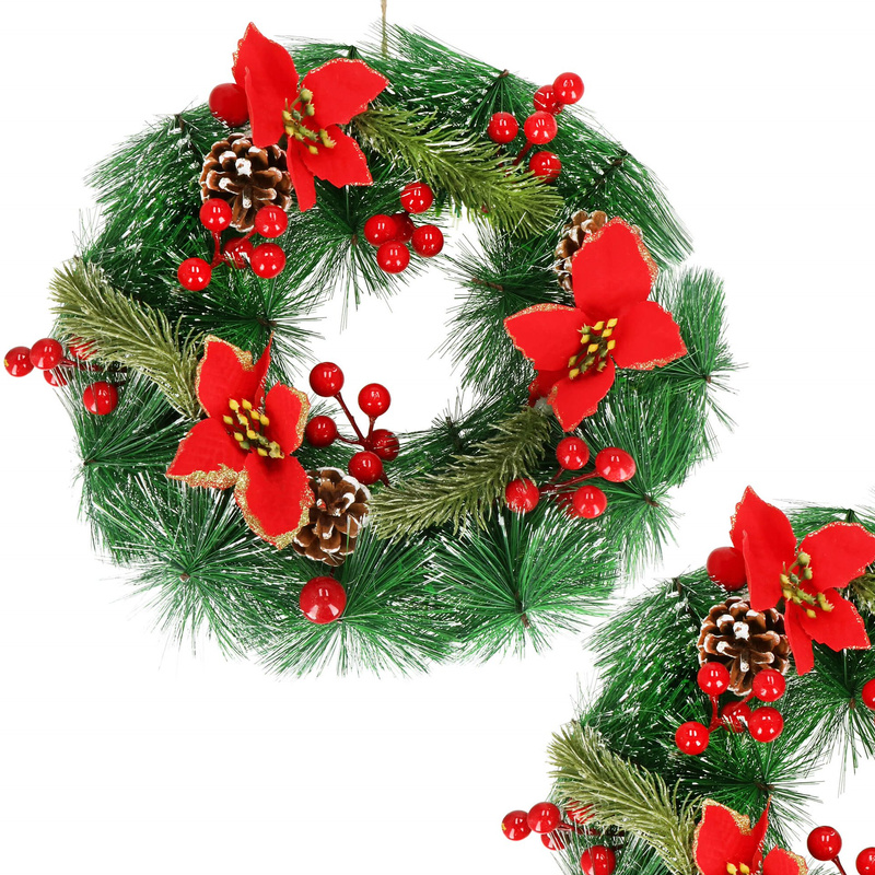 Wieniec świąteczny ozdoba na drzwi wianek 30 cm