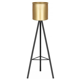 Stojący kwietnik 45 cm stojak z doniczką na kwiaty nowoczesny loft złoty