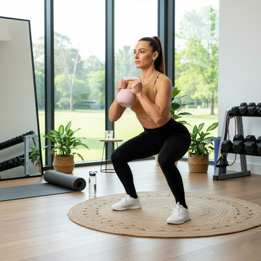 Kettlebell miękki 4kg kula odważnik hantla ciężar do ćwiczeń fitness, jasnoróżowy