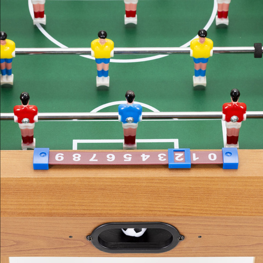 Stół piłkarski z uchwytami, drewniany 69x35 cm piłkarzyki, gra dla dzieci