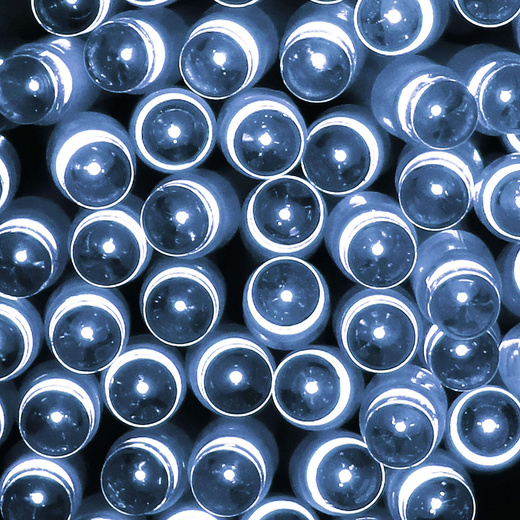Lampki choinkowe 100 Led na baterie zimny biały z programatorem