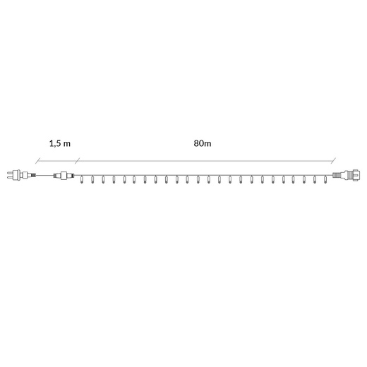 Lampki choinkowe 1000 Led multikolor niebieski flash 81,5 m oświetlenie świąteczne IP44