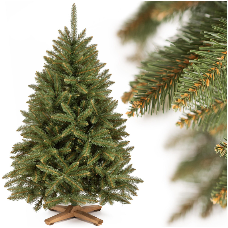 Choinka sztuczna 120 cm Premium Royal Trees świerk kaukaski jak żywy z drewnianym stojakiem