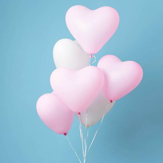 Balony serca na walantynki, urodziny 50 szt. różowe serduszka