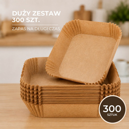 Wkłady papierowe do Airfryer 300 szt. tacki do frytkownicy beztłuszczowej 20x20 cm