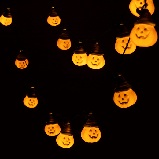 Lampki na Halloween dynie 5 m girlanda łańcuch świetlny na baterie 20 LED świecąca ozdoba