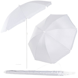 Parasol plażowy 160 cm ogrodowy, przeciwsłoneczny UPF50+ składany, łamany na balkon, taras, szary