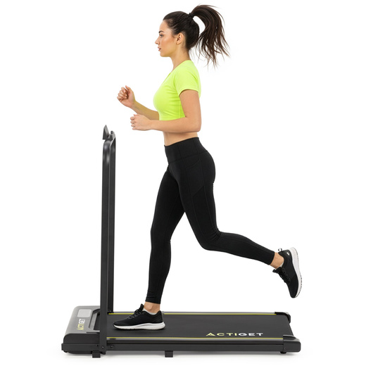 Bieżnia domowa elektryczna 6 km/h do biegania i chodzenia, z pilotem składana, cicha praca