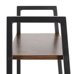 Regał biurowy metalowy 138x56x34 cm z 4 półkami loft nowoczesny drabinka na książki
