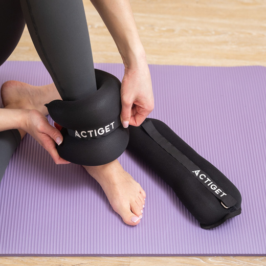 Obciążenia na ręce i nogi 2x3 kg do treningu fitness i cardio, czarne