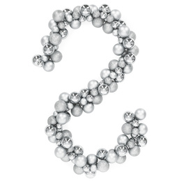 Girlanda świąteczna 160 cm łańcuch z bombek 130 szt. srebrne