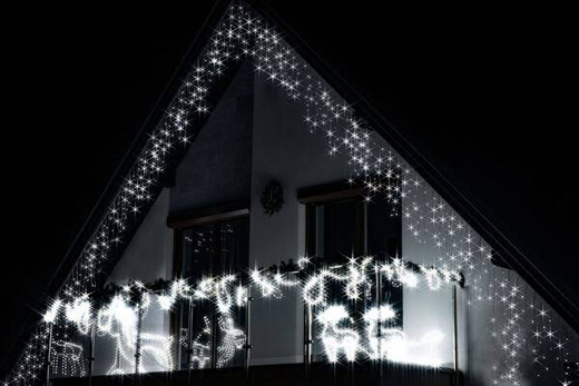 Kurtyna świetlna z pilotem 1000 led girlanda, lampki wewnętrzno-zewnętrzne sople zimny biały