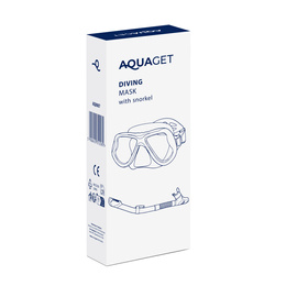 Maska do nurkowania z rurką, Anti-fog filtr UV DryTop gogle do pływania