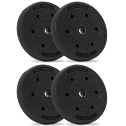 Obciążenie bitumiczne 5 kg 4szt. talerz kompozytowy 29 mm krążek do sztangi hantli