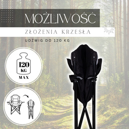 Krzesło turystyczne składane wędkarskie kremowo-szaro-czarne