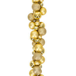 Girlanda świąteczna 160 cm łańcuch z bombek 130 szt. złote