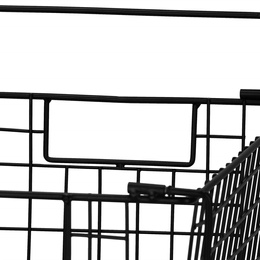 Kosz metalowy do przechowywania 41x17x15 cm prostokątny czarny