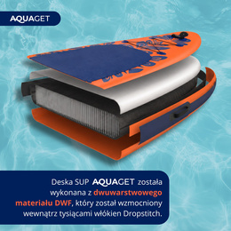 Deska SUP 350 cm pompowana do pływania na stojąco paddleboard z zestawem akcesoriów