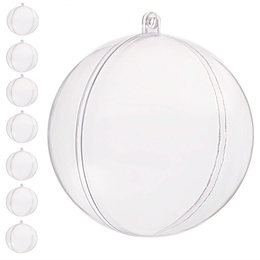 Bombki akrylowe 10cm kula plastikowa decoupage zestaw 8 szt.