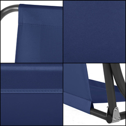 Materiał na siedzisko huśtawki ogrodowej 110 x 90 cm tkanina wodoodporna granatowa