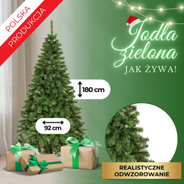 Choinka sztuczna premium 180 cm jodła zielona