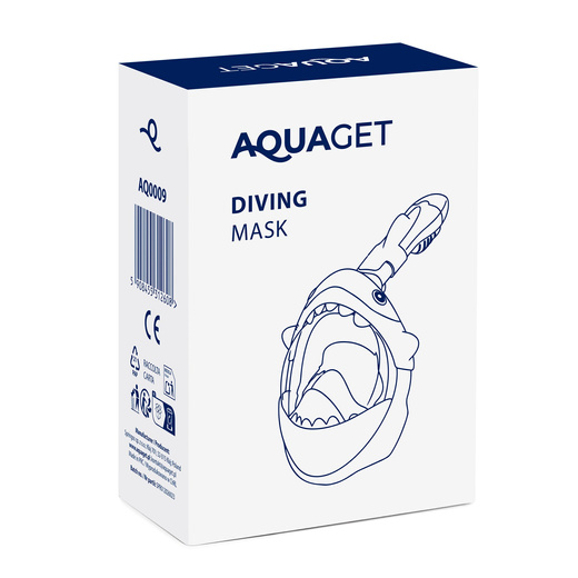 Maska do nurkowania dla dzieci pełnotwarzowa, z rurką, AntiFog, DryTop do snorkelingu