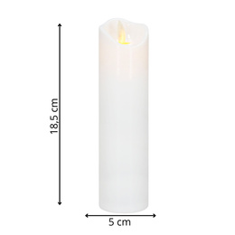 Świeczka elektryczna LED 18,5 cm ruchomy płomień wkład do znicza na baterie