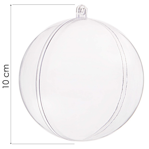 Bombki akrylowe 10cm kula plastikowa decoupage zestaw 4 szt.