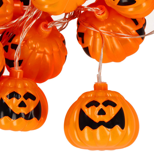 Lampki na Halloween dynie girlanda łańcuch świetlny 20 LED