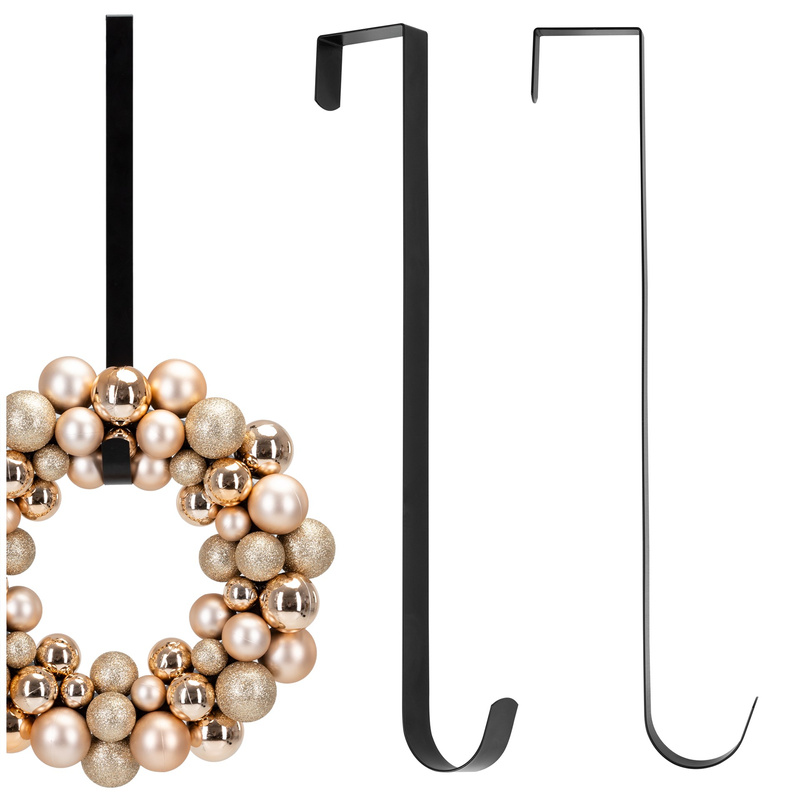Haczyk metalowy do zawieszenia dekoracji na drzwi, uchwyt, czarny