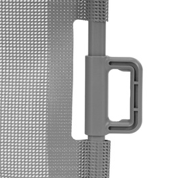 Bramka zabezpieczająca na schody 80 cm zwijana roleta do drzwi barierka ochronna szara