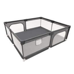 Kojec dla dzieci, zamykany 180x150x66 cm plac zabaw, ochronny, szary