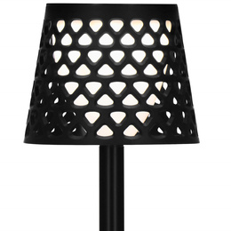 Lampa solarna LED ażurowa 5w1 zewnętrzna kinkiet z 3 trybami świecenia czarny