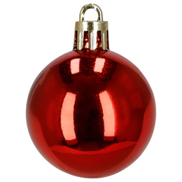 Bombki choinkowe 40 szt. ozdoby kule, lizaki, szyszki, laski cukrowe nietłukące, czerwone