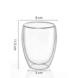 Szklanki termiczne 6 szt. na kawę herbatę 350ml z podwójnym dnem