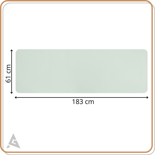 Mata do jogi, ćwiczeń fitness 183x61 cm antypoślizgowa, materac do stretchingu, miętowy