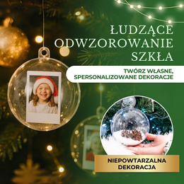 Bombki akrylowe 10cm kula plastikowa decoupage zestaw 4 szt.