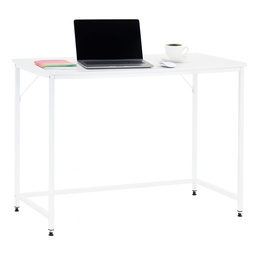 Biurko komputerowe nowoczesne 100x50x76 cm stolik loft industralny biały