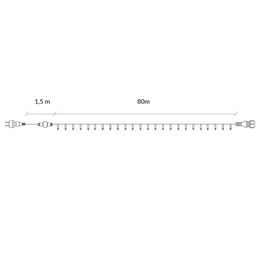 Lampki choinkowe 1000 Led multikolor niebieski flash 81,5 m oświetlenie świąteczne IP44