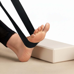 Kostka do jogi piankowa EVA 23x15x7,5 cm klocek blok do ćwiczeń pilates stretching beżowy