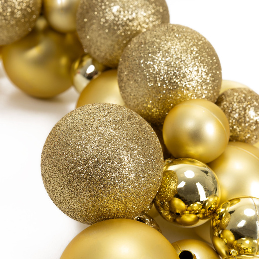 Girlanda świąteczna 160 cm łańcuch z bombek 130 szt. złote