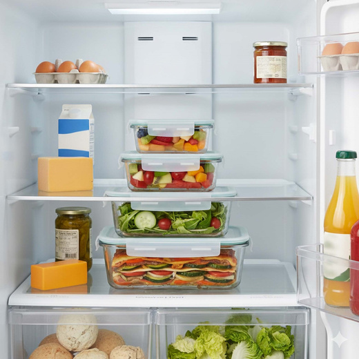 Pojemniki kuchenne na żywność z pokrywkami zestaw 4 szt. szklane, przeźroczysty