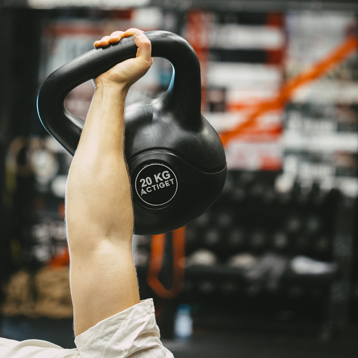Kettlebell 20 kg odważnik, hantla do ćwiczeń ABS kula do treningu siłowego, czarny