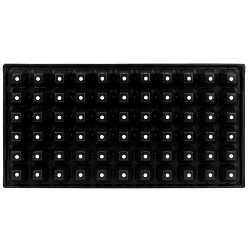 Wielodoniczka z tacką 54x28 cm minidoniczki do wysiewu 66szt. rozsadnik, czarny