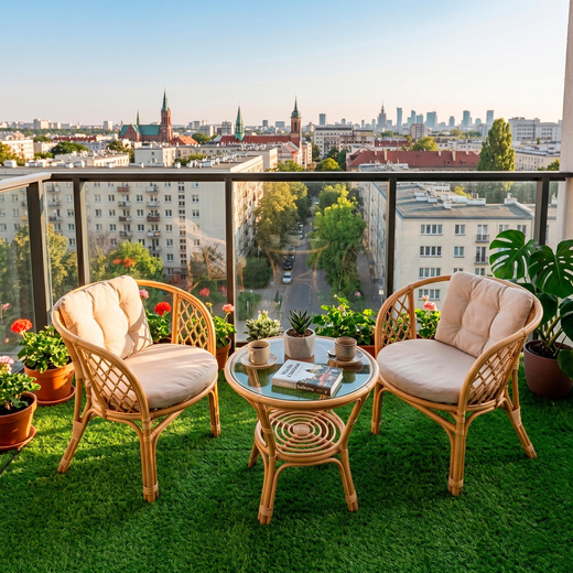 Sztuczna trawa 2x5 m w rolce zielona wykładzina na taras balkon do ogrodu 10 mm